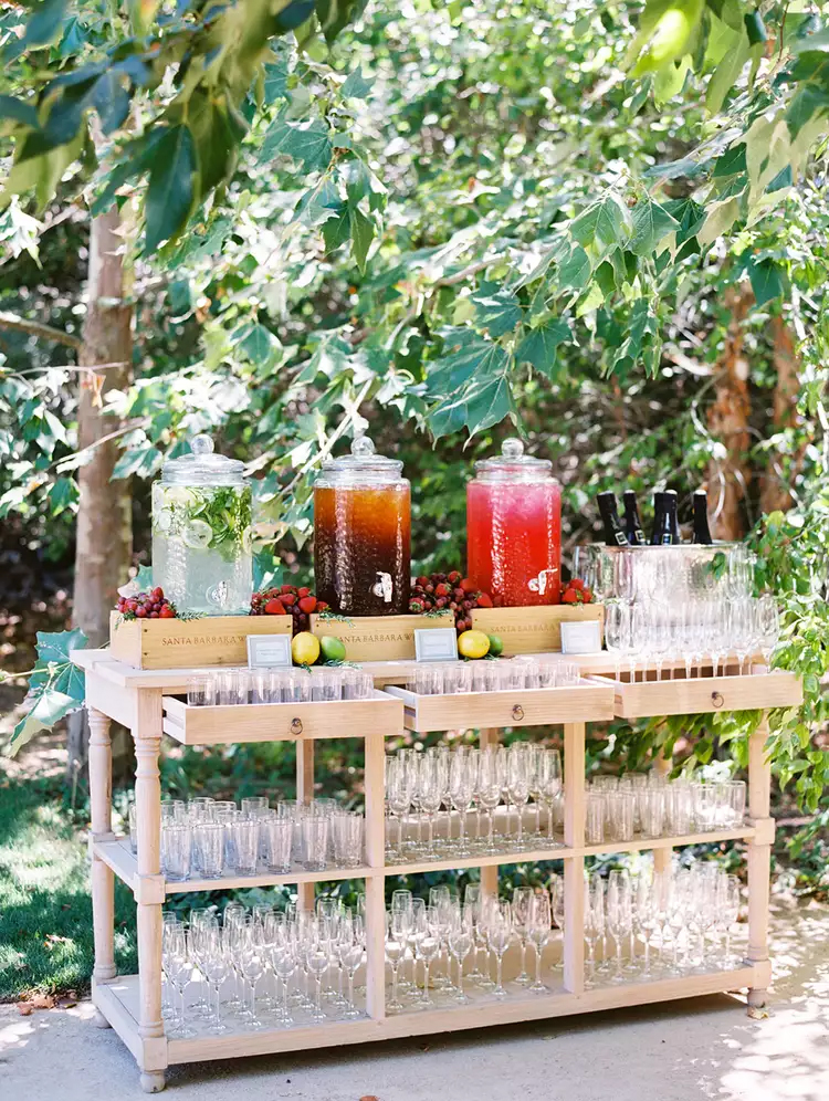 Hydration Station to keep your guests comfortable during your summer wedding